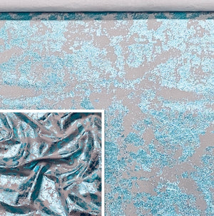 Turquoise Distressed, Metallic Foiled Pig Skin : (0.6-0.7mm 1.5oz) 15