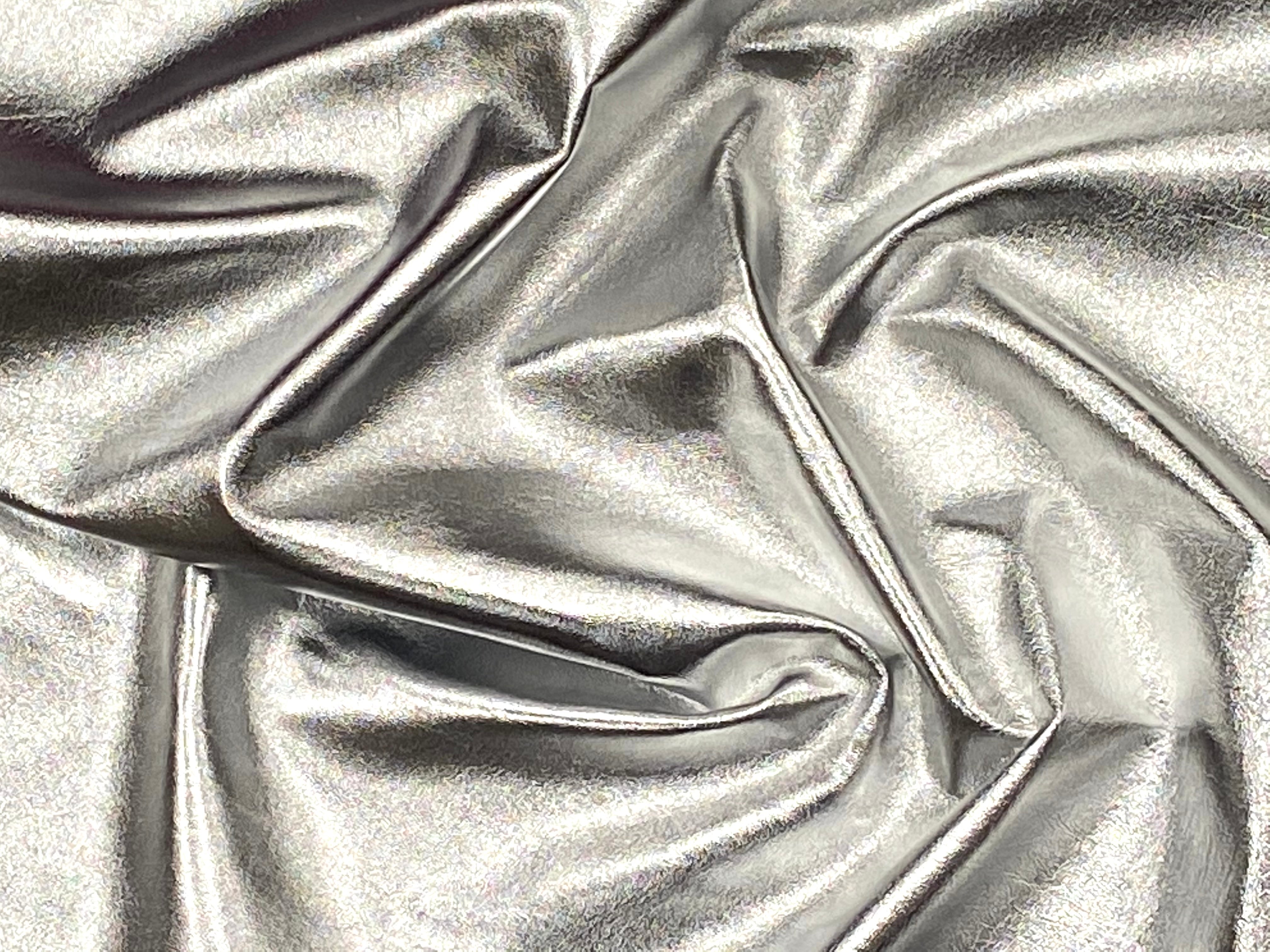 Shimmer Foiled Lambskin Silver : Italian Leather (0.6-0.7 mm 1.5oz) 9