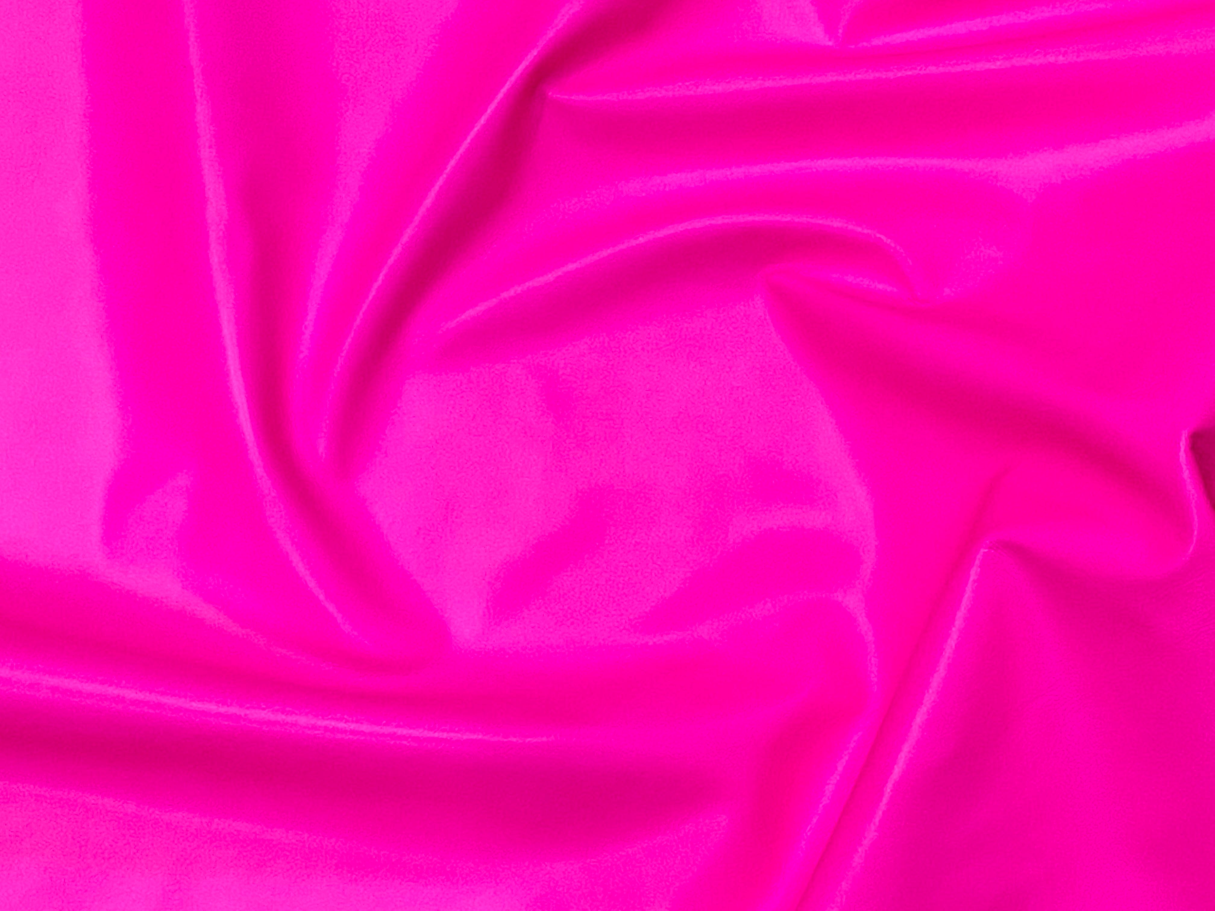 Neon Shocking Pink, Fluorescent Leather Lambskin : Italian Lamb Nappa (0.7-0.8mm 2oz) 9