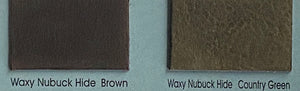 Waxy Nubuck Brown, Cow Hide : ( 0.9-1.1mm 2.5oz).