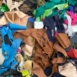 Bag Of Leather Offcuts: Various Colours, Weights, Skins, Suedes & Hides Perfect For Patchwork & Trims.