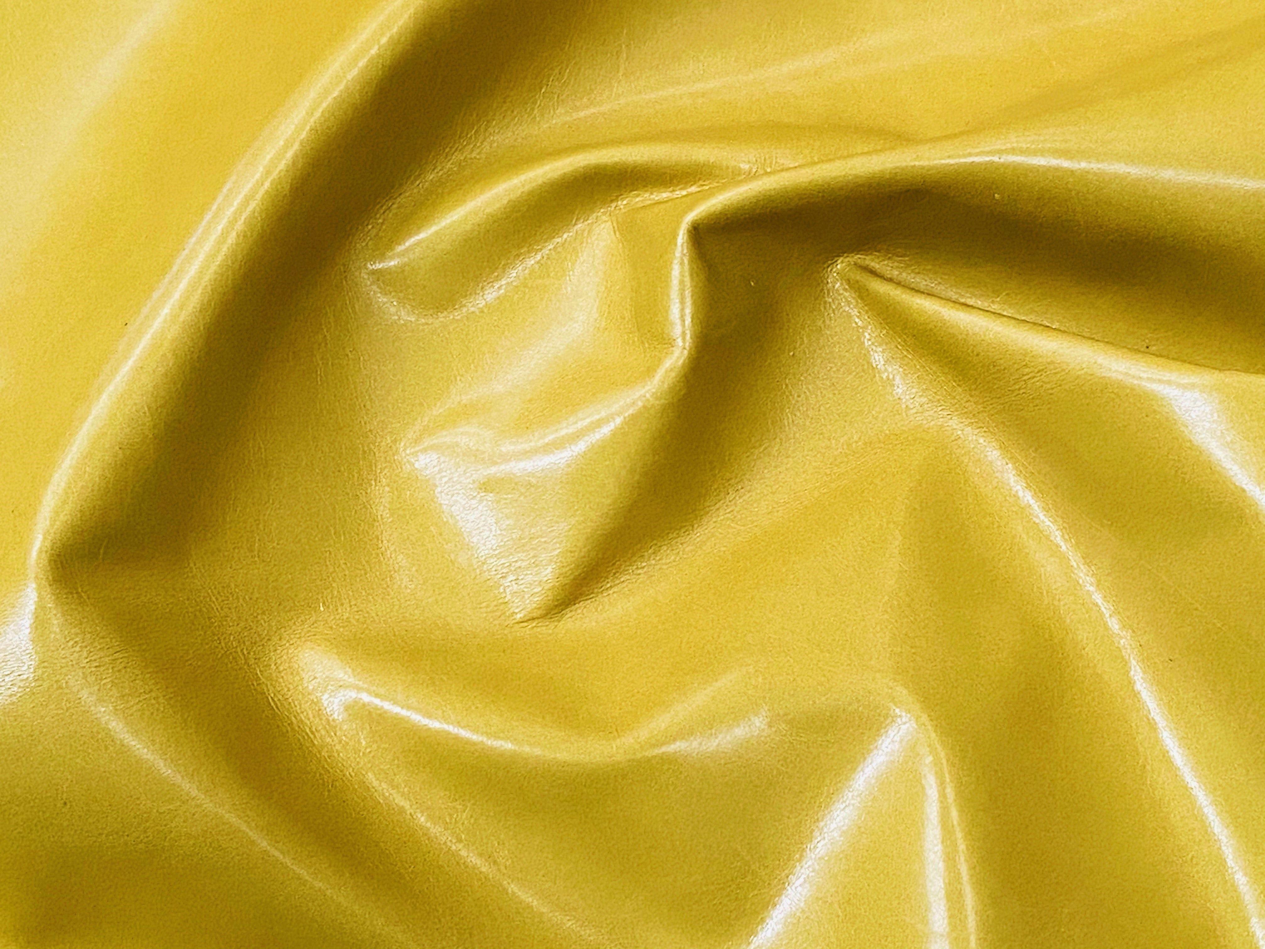 Canada Lemon, Natural Grain Glazed Leather Cow Hide :0.9-1.0mm 2.5oz) 25