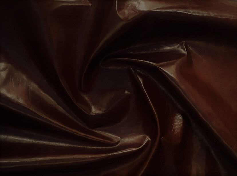 Canada Dark Brown, Natural Grain Glazed Leather Cow Hide : (0.9-1.0mm 2.5oz) 25