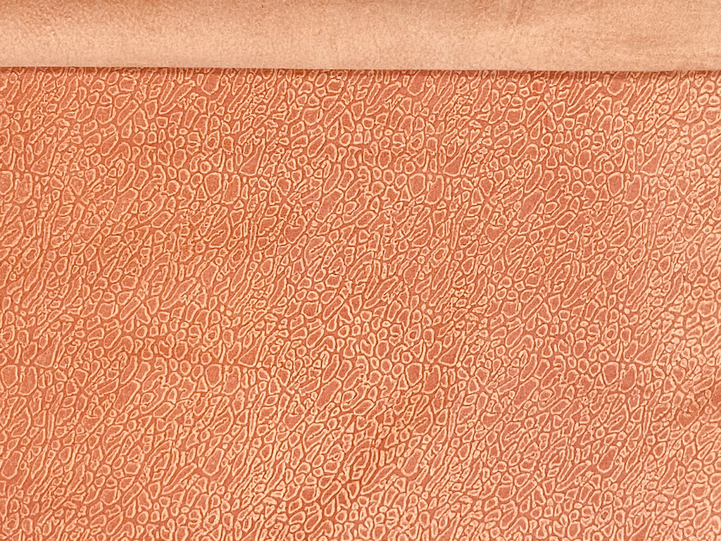 Pig Suede Orange With Printed Affect On The Grain Side (Ref-gh.eol)