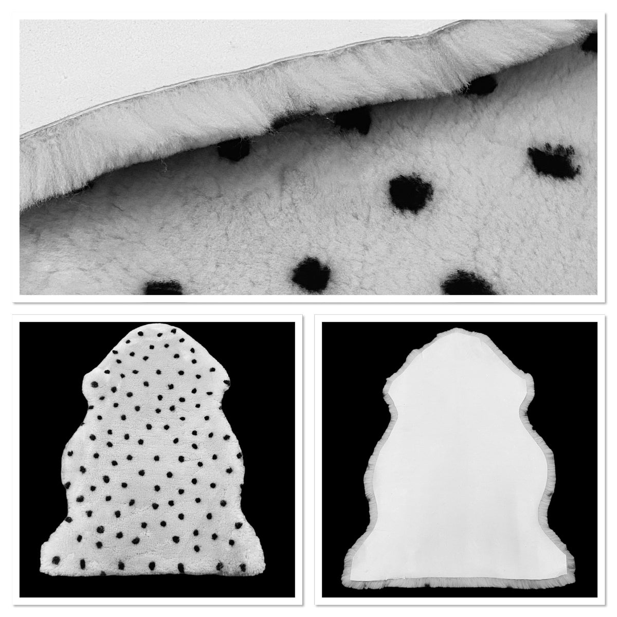 Sheepskin Medi Rug Polka Dot Variants BabySafe GH LEATHERS LTD