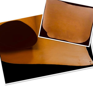London Tan, Dyed Through : Vegetable Tanned Double Shoulder (1.8mm 4oz - 3.5mm 8oz).