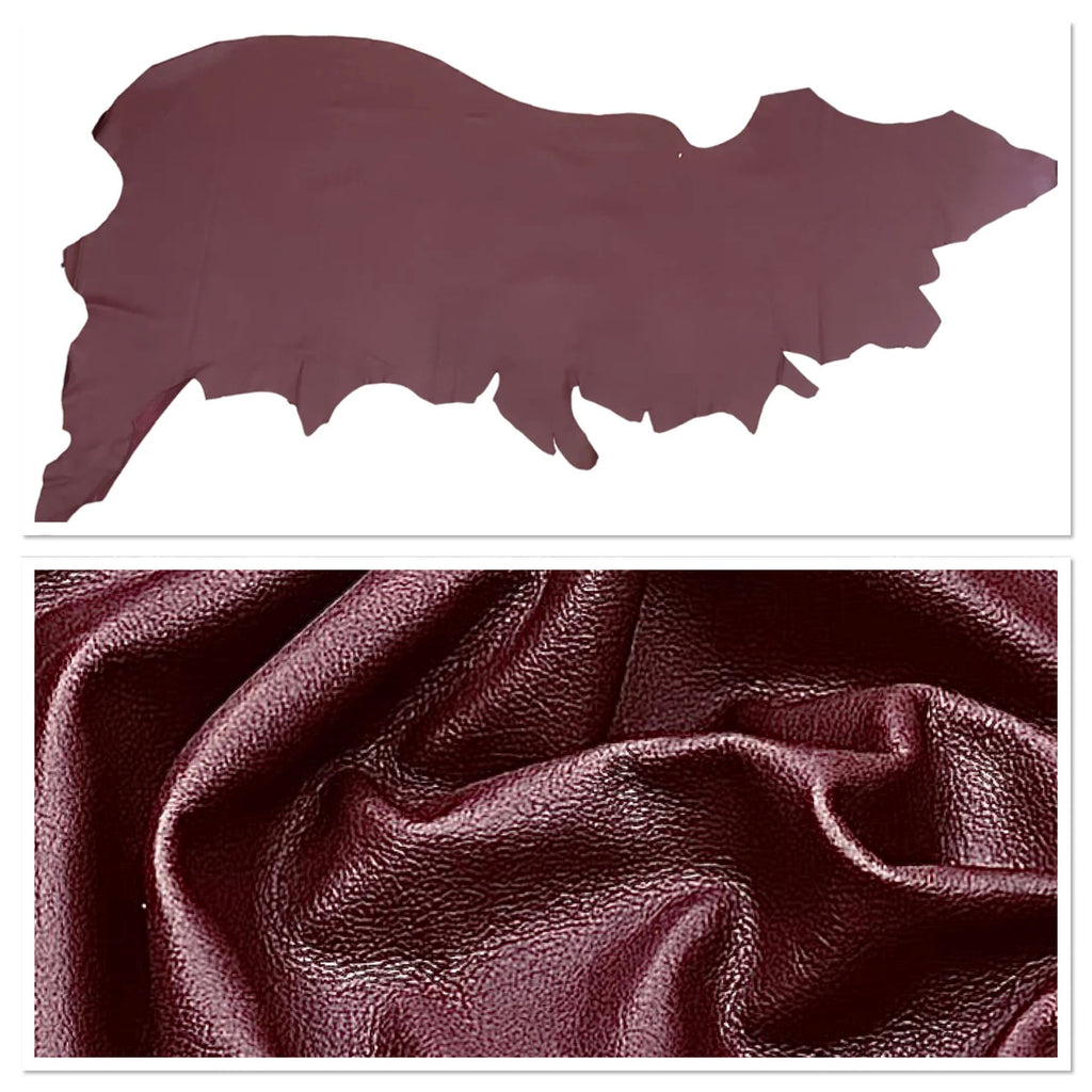 Biker Wine, Print Assisted Leather Cow Side : (1.2-1.4mm 3oz).