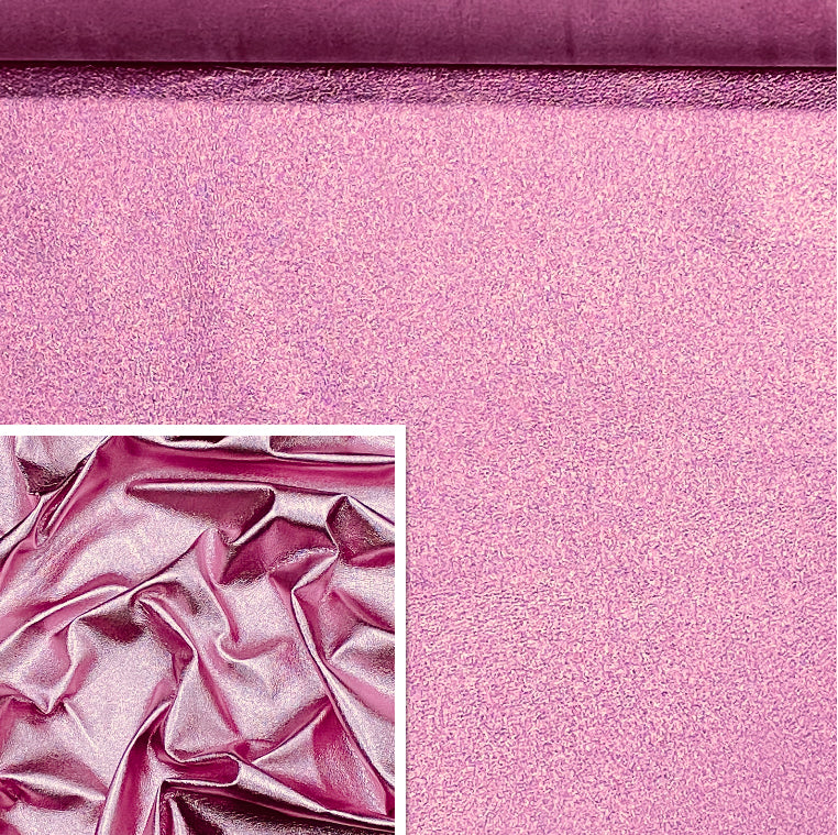 Bubblegum Pink, Metallic Foiled Leather Pig Skin : (0.6-0.7mm 1.5oz) 15
